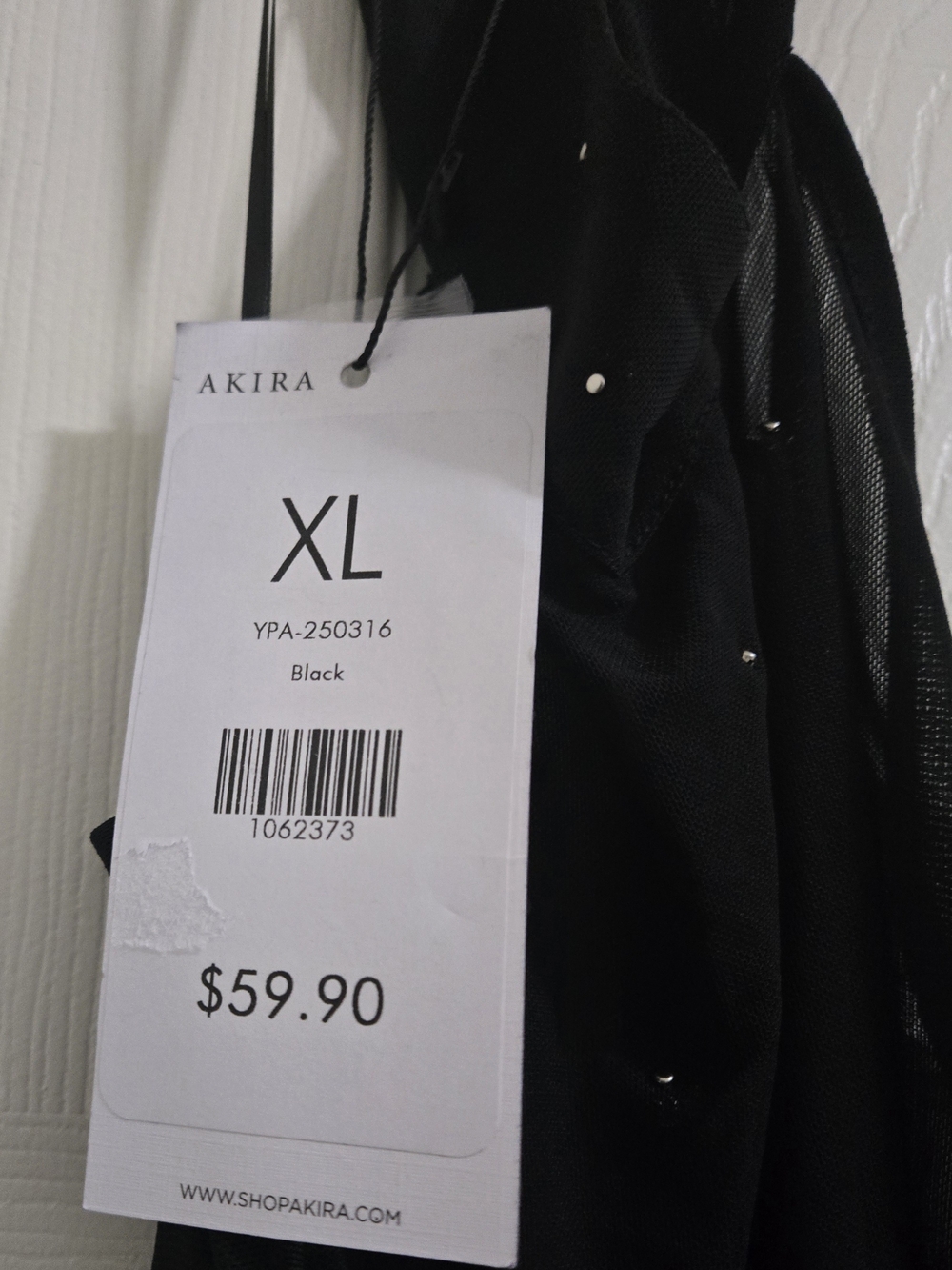 AKIRA Black XL Back Out Sheer Jumpsuit with Studded Detail